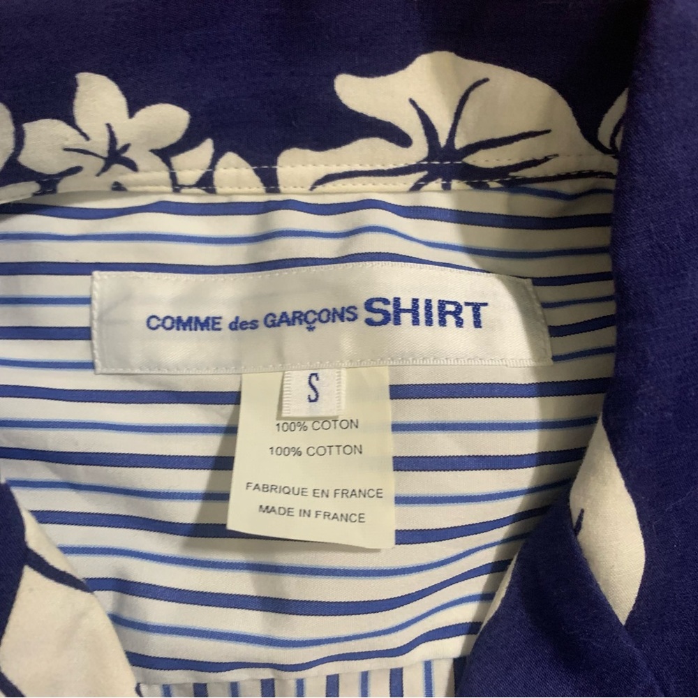 Comme des Garcons Floral Plaid Patchwork Pineapple Pattern Button Up Men’s Small - Picture 3 of 5